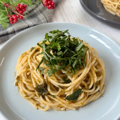 家にあるもので♩海苔たまパスタ